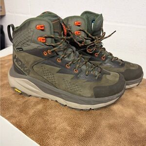 Hoka One One Olive and Orange Men's Boots
